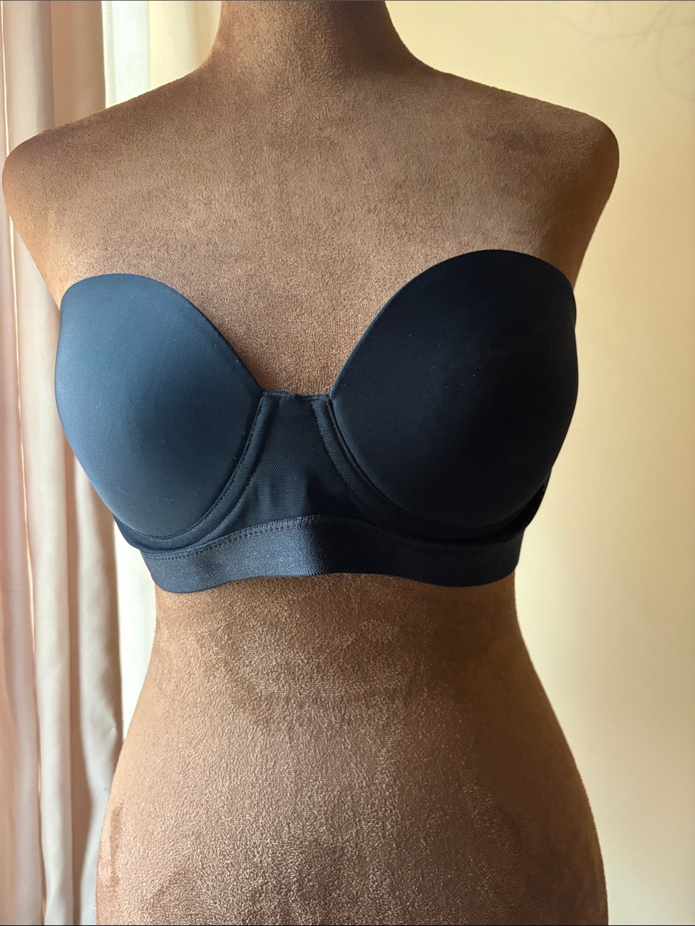 Pepper Strapless Black Longline Bandeau Bra